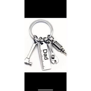 Dad Keychain Tool Charm Hammer Wrench Screwdriver Gift Father Gift
